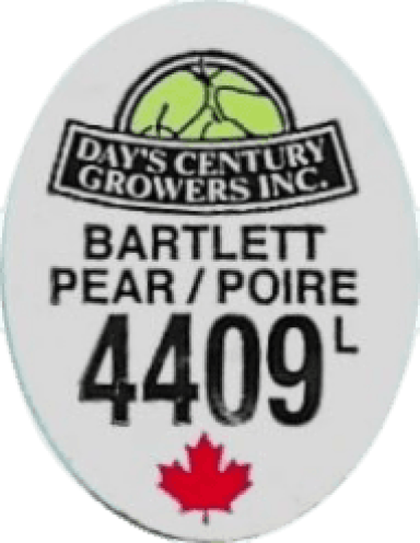 sticker-Days Century Growers Inc. #4409L Bartlett